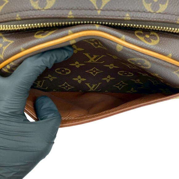 LOUIS VUITTON Vintage Brown Monogram Leather Pochette Shoulder Bag - Picture 10 of 10